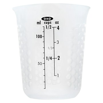 OXO 矽膠軟質量杯 迷你款  透明  120ml  1個