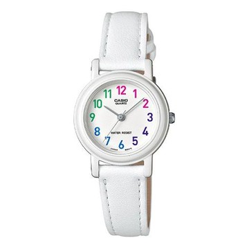 CASIO Classic Fashion Elegant Minimalistic Macaron Waterproof Retro Quartz Leather Strap Watch White Analog