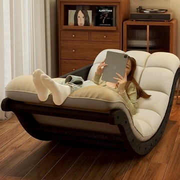 免運附發票 香蕉搖椅躺椅單人懶人沙發客廳沙發椅搖搖復古陽臺小戶型家用休閑 快速出貨