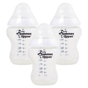 tommee tippee 湯美天地 Closer to Nature PP奶瓶 Set 3入 260ml BPA Free 新生兒~12個月  透明色  780ml  1組