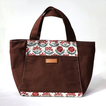 【MY HANDMADE】復古小花提袋 l 日本棉布、帆布 l 手