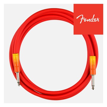 Fender Ombre 漸層橘紅色 吉他導線 雙直頭 Instrument Cables /10ft (3m)