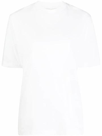 Tibi - crew-neck cotton T-shirt - women - Cotton - S - White