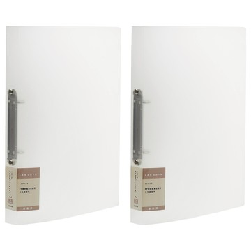 lcw2r 本色二孔圓型夾-小背寬 透白/ 個  2入  1入  A4(315 x 260 x 25mm)