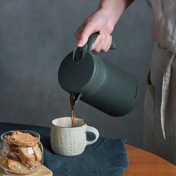 日本京瓷Kyocera CERAMUG陶瓷塗層真空保溫壺/桌上壺 800ml - 深灰