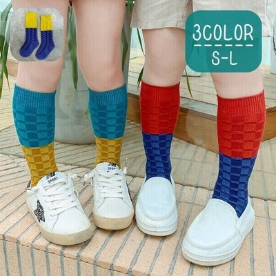 ハイソックス キッズ ベビー 靴下 チェック 格子柄 リブ カジュアル ポップ おしゃれ かわいい かっこいい 男の子 女の子 通販 Lineポイント最大get Lineショッピング