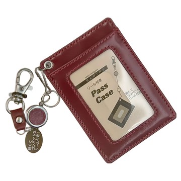 Raymay 藤井 Gloire 隨身包 Pass Case 證件套  紅色  W85 x H55mm