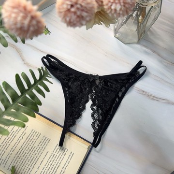 內褲【黑月花影】iVenus 極舒適!!超彈性!!6色中大尺碼超大彈性蕾絲女開ㄉㄤ褲MorF/L/XL 玩美維納斯 性感內衣褲快時尚