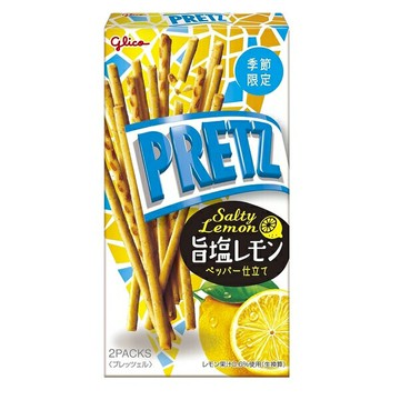 【江戶物語】(特價) glico 固力果 PRETZ 鹽檸檬風味餅乾棒 盒裝 季節限定 百力滋 普立茲棒 日本原裝進口
