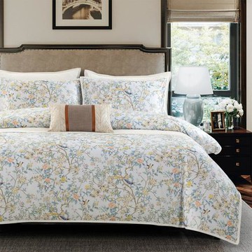 高端進口140支長絨棉印花四件套奢華別墅A類純棉被套輕奢床上用品