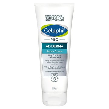 Cetaphil 舒特膚 AD益膚康修護舒敏乳霜，含有植物性保濕成分，舒緩乾癢，含燕麥成分，提升肌膚屏障功能，適合異位性皮膚炎患者  227ml  1條