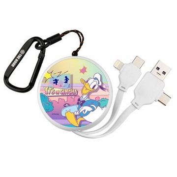 迪士尼唐老鴨 PD快充多合一伸縮鏡面充電線 便攜可伸縮式