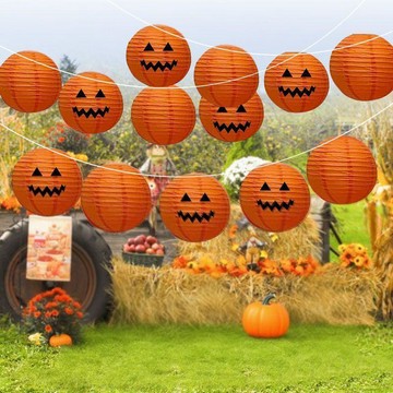 🎃萬聖節必備 萬聖節佈置裝飾條幅掛布商場活動氛圍打卡區南瓜燈背景裝飾品道具 萬聖節道具 萬聖節裝飾 南瓜燈 萬聖節佈置