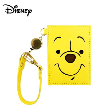 【日本正版】小熊維尼 大臉造型 彈力票卡夾 票夾 證件套 悠遊卡夾 維尼 Winnie 迪士尼 Disney - 801986