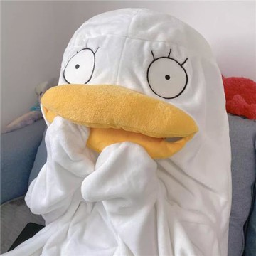 特價！！伊麗莎白鴨子睡衣情侶冬連體搞怪睡袋男女加厚睡袍珊瑚絨