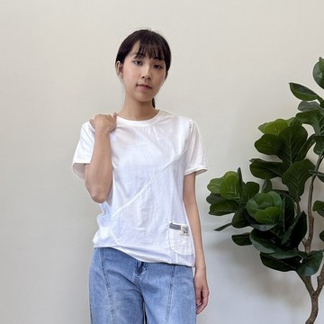 簡約口袋布標設計上衣