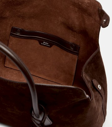 Polo Ralph Lauren Leather-trimmed suede duffel bag
