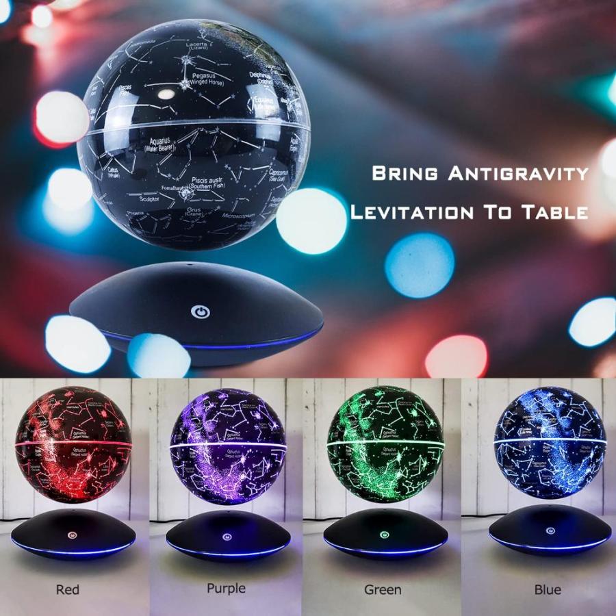 HCNT Levitating Light Globe Magnetic Floating Night Light Constellation Bal