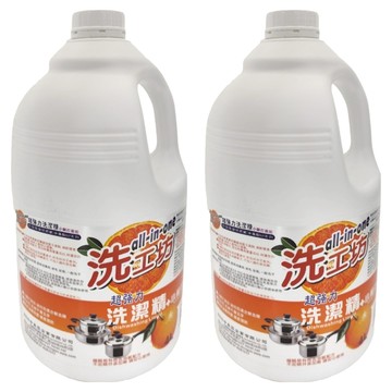 快克 洗潔精 小蘇打橘皮油  4L  2桶