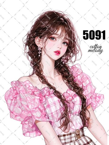 original sticker no.5091 人物貼紙 原創貼紙 原創人物貼紙 裝飾貼紙 cotton melody