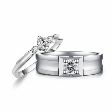 Toi et moi (你和我) 結婚對戒 30分GIA鑽石 婚戒