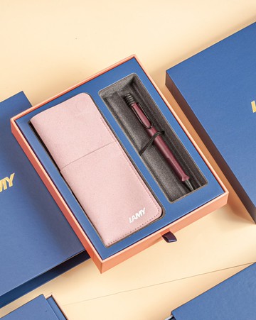 【雷雕刻字】LAMY 原子筆 磁吸筆套禮盒  / SAFARI / 紫紅色