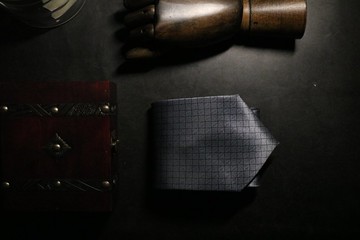 氣質男銀灰色小格子領帶商務正裝職業婚禮利器