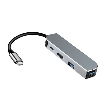 擴展塢 USB-C 多功能筆電擴展底座 HDMI USB-C擴展塢type-c集線器hdmi 4K手機投屏+可雙向充電雷電3轉換器
