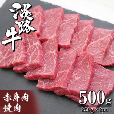 ふるさと納税 淡路市 淡路牛 赤身肉の焼肉500g(250g×2PC)