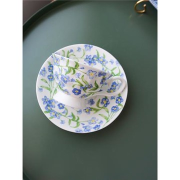 SJ HOME 英式下午茶杯碟 田園風骨瓷紅茶杯碟 小清新骨質瓷咖啡杯