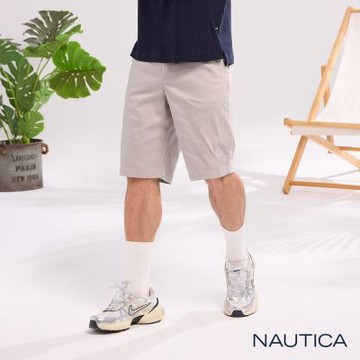 Nautica 官方旗艦 男裝 簡約都會風短褲-灰色