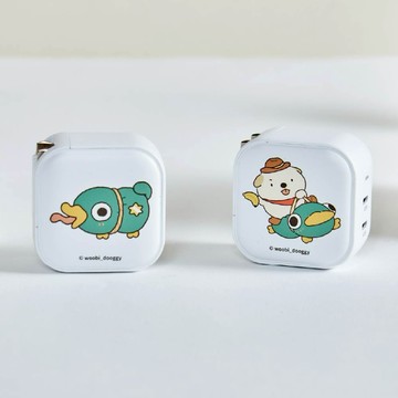 【TOYSELECT】嗚比的朋友一騎去蕉遊GaN 45W Type-C雙孔充電頭