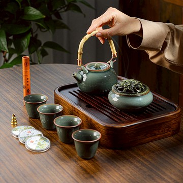 【BRAVOMART HOME】汝窯茶具焚香套組 3款可選 入厝禮 升遷禮 商務送禮 禮物獨家 新品上市情人節禮物