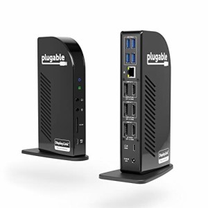 Plugable USB-C ドッキングステーション トリプル 4K モニター 100W 充電機能付き Windows Mac システム対応 HDMI x DisplayPort x