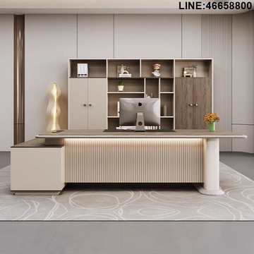 老闆桌 老板桌 經理桌 辦公桌 大班桌 免運 開立發票 老板桌總裁辦公桌創意辦公家具簡約現代大班臺桌椅板式大班桌