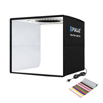 PULUZ []胖牛 LED攝影棚(25cm) 環形調光+12色背景