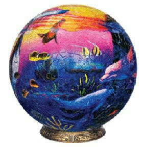 絕版拼圖- UN-1012 球型拼圖 鯨魚與海豚拼圖240片"此商品為絕版品"