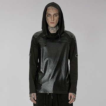 賽博龐克巫師壓光連帽上衣