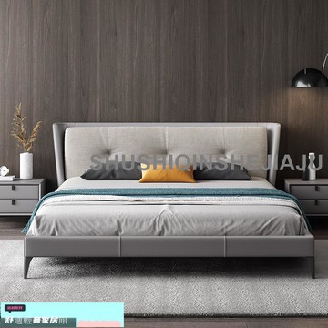 新品免運 意式極簡皮藝床雙人主臥真皮大床婚床1.8m米軟床單人床