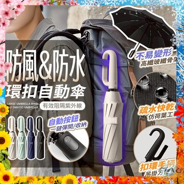 【☔️抗風加固傘架丨💪晴雨兩用】20骨自動雨傘  一甩即乾傘布 自動開收傘 折疊傘 輕便傘 扣環雨傘 迷你傘 米你傘 傘