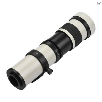 CL015 相機超長焦鏡頭+T卡口轉接環套裝 手動對焦 420-800mm F/8.3-16 超級變焦 T卡口 帶1/4