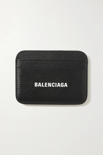 Balenciaga - Cash Printed Textured-leather Cardholder - Black - one size
