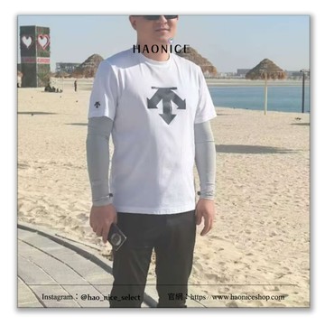 【HAO NICE】25SSDescente 迪桑特 經典三向箭頭logo 素色短袖 短T
