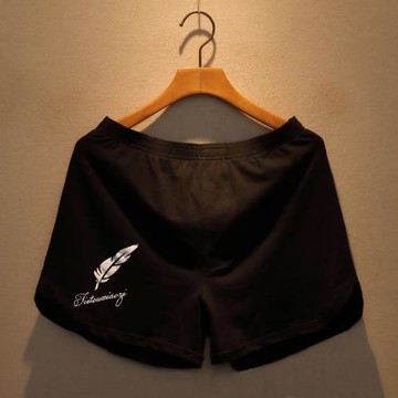 男士阿羅內褲純棉平角褲夏季薄款寬松居家短褲頭加大碼睡褲大褲衩