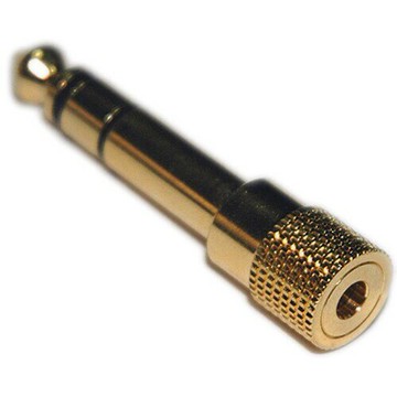 鍍金 6.5 mm 公轉3.5 mm母-音頻麥克風轉接頭  3.5 母轉6.3 公插頭