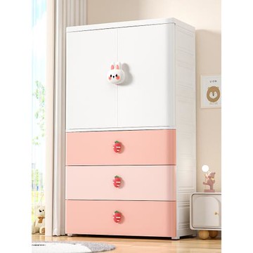 60/65/75cm加厚寶寶衣柜兒童收納柜塑料簡易儲物柜嬰兒衣服小衣櫥
