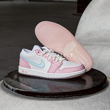 【逢甲 FUZZY】W Air Jordan 1 Low 粉藍 白粉藍 寶寶藍 狗腳掌 貓腳掌 HM3706-141