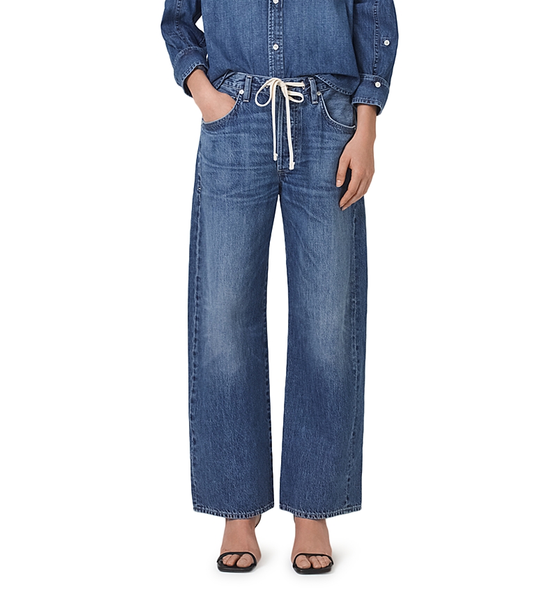 Citizens of Humanity Brynn Drawstring High Rise Wide Leg Jeans in Atlantis