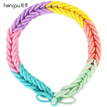 拇指皮筋編手鏈送男朋友小皮筋編織手鏈小紅書同款情侶閨蜜彩虹手