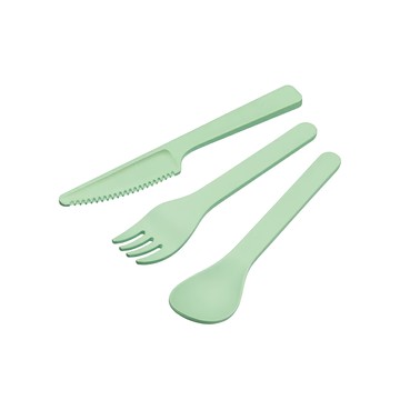 Natural Elements 環保餐具3件組 薄荷綠 rPET再生聚酯  餐刀 + 餐叉 + 湯匙  1組
